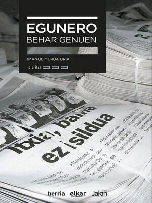 cover image of Egunero behar genuen